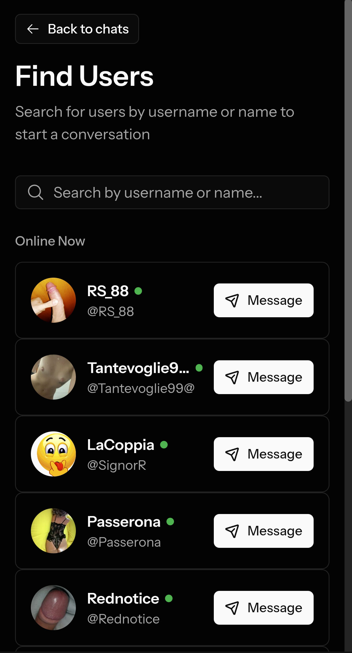 Active conversation with messages